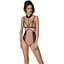Боди с открытой грудью Passion DOMINICA Body L/XL beige воротник-чокер корсет - миниатюра 1