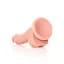 Фалоімітатор RealRock Curved Realistic Balls 7" 18 см (тілесний) - мініатюра 7