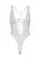 Leg Avenue Floral lace thong teddy OS White One size - миниатюра 8