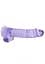 Фаллоимитатор Realrock Crystal Clear 9" 22 см фиолетовый - миниатюра 6
