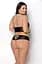 Комплект из экокожи Passion Nancy Bikini black 4XL/5XL - миниатюра 2