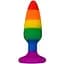 Силіконова анальна пробка Wooomy Hiperloo Silicone Rainbow Plug M діаметр 2.9 см довжина 11 см - мініатюра 1