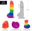 Радужный фаллоимитатор Addiction - JUSTIN - 8" - RAINBOW, 20,3 см, силикон - миниатюра 4