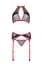 Комплект білизни Passion Satara Set L/XL red топ пояс для панчіх стрінги - мініатюра 3