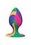 Анальна пробка CalExotics Tie-Dye Plug Medium 7.5 см мульти - мініатюра 8