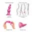 Насадка для страпону Strap-On-Me Dildo Plug Beads Framboise Metallic M - мініатюра 4