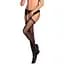 Сітчасті панчохи-стокінги зі стрілкою Obsessive Garter stockings S314 чорні імітація гартерів S/M/L - мініатюра 1
