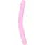 Двосторонній фалоімітатор RealRock Crystal Clear Double Dildo 13'' 34 см рожевий - мініатюра 1