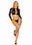 Комплект Leg Avenue Long sleeve crop top & string Black One Size - мініатюра 6