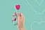 Вібратор FairyGasm HeartGem 10 см зелений - мініатюра 2