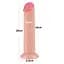 Фалоімітатор Lovetoy Sliding Skin Dual Layer Dong 8" 20 см тілесний - мініатюра 6