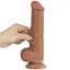 Фалоімітатор Lovetoy Sliding-Skin Dual Layer Dong 8'' 20.8 см коричневий - мініатюра 3