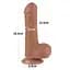 Фаллоимитатор LoveToy Sliding-Skin Dual Layer Dong 7" 18.3 см коричневый - миниатюра 8