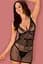 Чорний комплект білизни Bowessa chemise, S/M Obsessive Bowessa chemise ч S/M 91956 - мініатюра 1