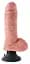 Вібратор King Cock Vibrating Cock With Balls 20.3 см (тілесний) - мініатюра 7