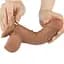 Фаллоимитатор LoveToy Sliding-Skin Dual Layer Dong 7" 18.3 см коричневый - миниатюра 11
