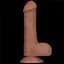 Фаллоимитатор LoveToy Sliding-Skin Dual Layer Dong 7" 18.3 см коричневый - миниатюра 14