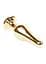 Металева анальна пробка з кристалом Boss Jewellery Gold Butt Plug Light 9.5 см (блакитний) - мініатюра 4