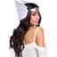 Пов’язка на голову з крилами Leg Avenue FeaTher headband White, пір’я та натуральна шкіра - мініатюра 2