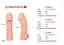 Насадка на пенис Kokos Cock Sleeve CS 002 M 15.6 см телесный - миниатюра 4
