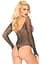 Боди Leg Avenue Crystalized fishnet bodysuit Black One Size - миниатюра 4
