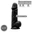 Фаллоимитатор Silexd Premium Silicone Dildo Model 4 Size 8.5 21.5 см черный - миниатюра 2