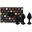 Набор силиконовых анальных пробок FeelzToys Bibi Butt Plug Set 3 шт. Black - миниатюра 1