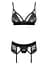 Кружевной эротический комплект Obsessive Wonderia L/XL черный - миниатюра 6