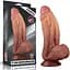 Фалоімітатор LoveToy Dual layered Platinum Silicone 24.5 см тілесний - мініатюра 1