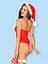 Еротичний боді Obsessive Kissmas L/XL червоний - мініатюра 3