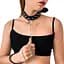 Ошейник с поводком из натуральной кожи с заклепками Art of Sex - Jenna Collar with Leash, черный Art of Sex SO6698 95290 - миниатюра 4