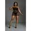 Сукня-бодістокінг Moonlight Plus Model 10 XL-XXXL Black - мініатюра 3