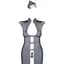 Эротический костюм стюардессы Obsessive Stewardess 3 pcs costume grey L/XL - миниатюра 5