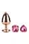 Анальна пробка Gleaming Love Gold Plug Set 3 шт. (рожевий) - мініатюра 2