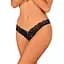 Мереживні стрінги Obsessive Donna Dream crotchless Thong M/L Black, відкритий доступ - мініатюра 1