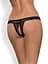 Сексуальні стрінги Obsessive Miamor Crotchless XXL чорний - мініатюра 3