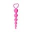 Силіконове анальне фігурне намисто HeartBeads 14,5 см діаметр 1,5 / 1,9 / 2,3 / 2,7 / 3,1 см рожеве - мініатюра 1