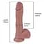 Фалоімітатор Erospace Natural Play D6 22 см тілесний - мініатюра 6