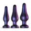 Набір анальних пробок Hueman Comets Butt Plug Set 3 шт. (фіолетовий) - мініатюра 1
