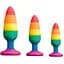 Силіконова анальна пробка Wooomy Hiperloo Silicone Rainbow Plug L діаметр 3.9 см довжина 13.1 см - мініатюра 4