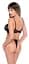 Комплект білизни Cottelli Lingerie Bra and Rio M чорний - мініатюра 2