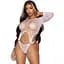 Боди Leg Avenue Top bodysuit with thong back White - миниатюра 1
