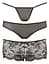 Набір трусиків - Cotelli Collection 2310503 Panty Set, black - S Cottelli 23105031021 90314 - мініатюра 3