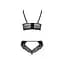 Комплект из эко-кожи с кружевом Passion Loona Set black L/XL - миниатюра 6