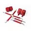 Набір для БДСМ 3 в 1 Feral Feelings BDSM Kit 3 Red, red, наручники, поножі, хрестовина - мініатюра 1