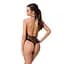 Боди монокини с глубоким декольте Passion OTAVIA Body black L/XL - миниатюра 2