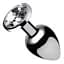 Анальна пробка Fantasy Silver Butt Plug Diamond L 9 см (білий) - мініатюра 5