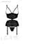 Корсет с открытой грудью Passion JANNIES CORSet L/XL black стринги в наборе - миниатюра 7