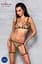 Эротический комплект нижнего белья Passion GABI Set S/M beige трусики с гартерами - миниатюра 5