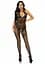 Leg Avenue Rhinestone Lace and Net Bodystocking OS Black One size - мініатюра 3
